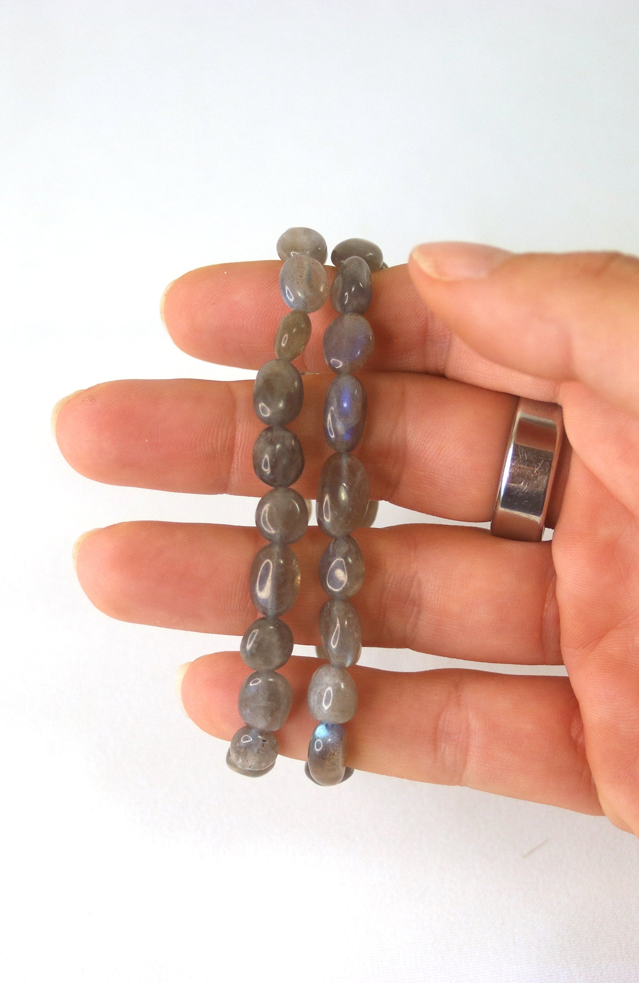 Labradorite 8mm Nugget Bracelet 449